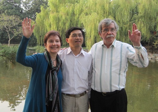 Participation with twelve other international poets (Louise Dupre, Canada, left) in cultural conference at West Lake, Hangzhou, PRC