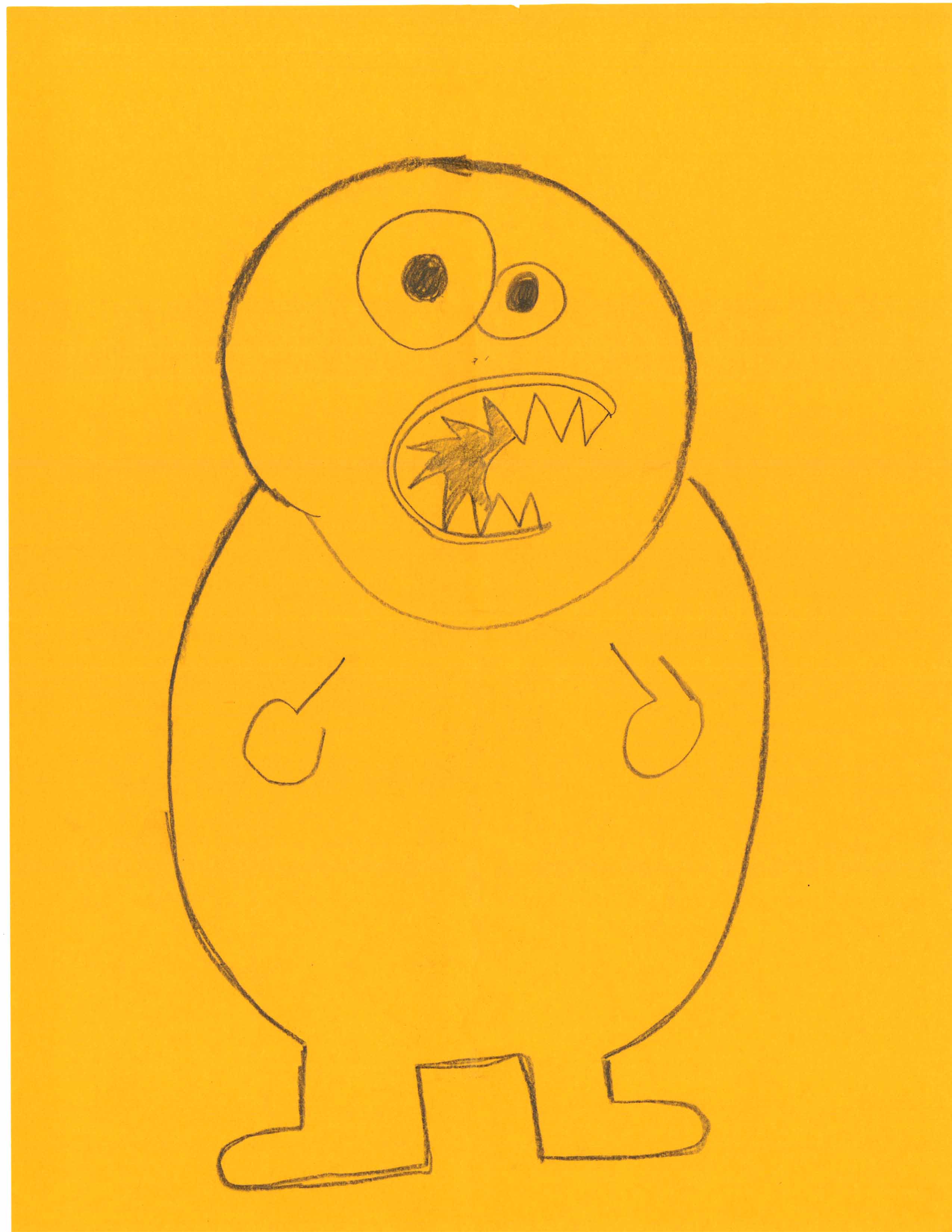 a silly character with its toothy mouth and eyes wide open