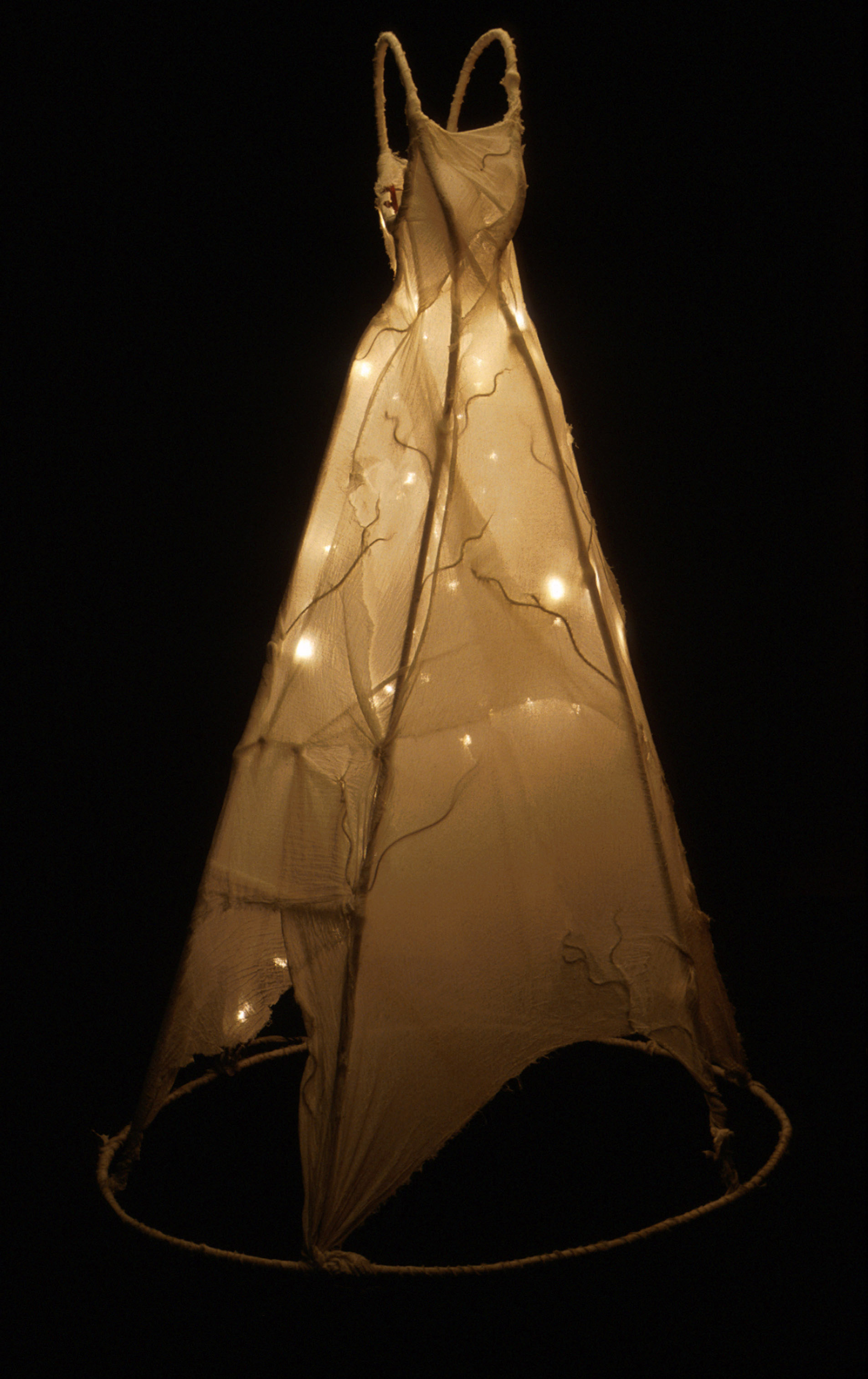 A glowing gown