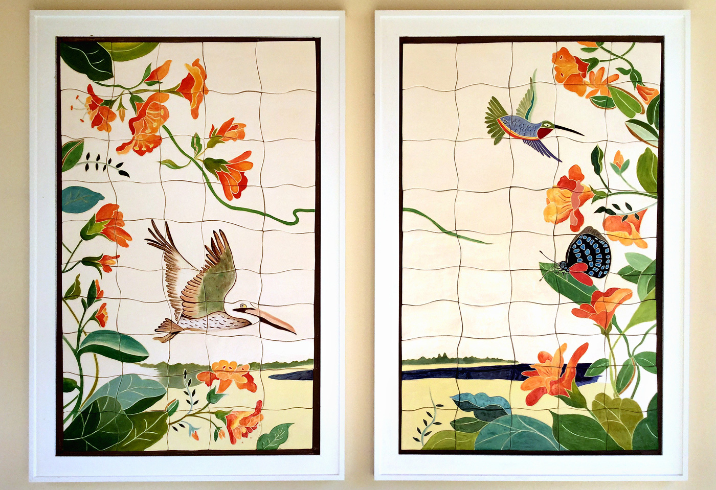 Olcala Butterfly ceramic mural