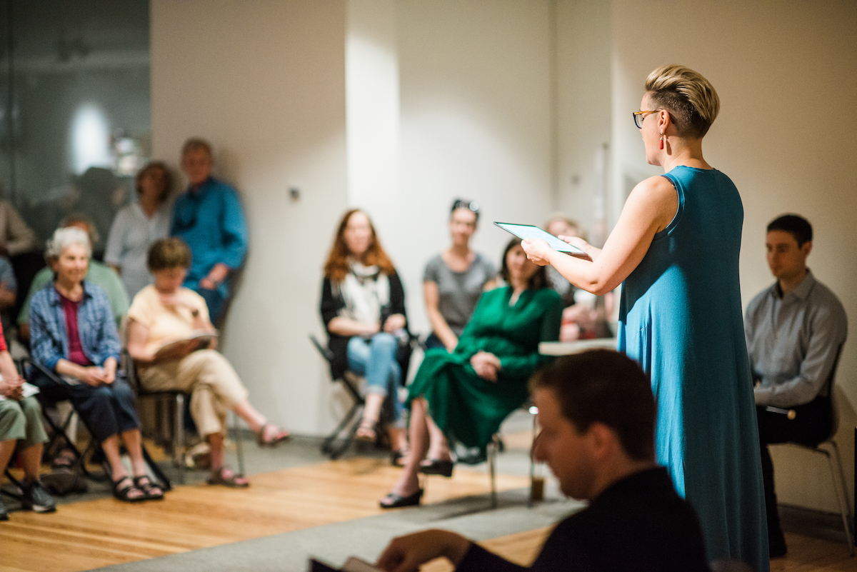 Singer performing for audience