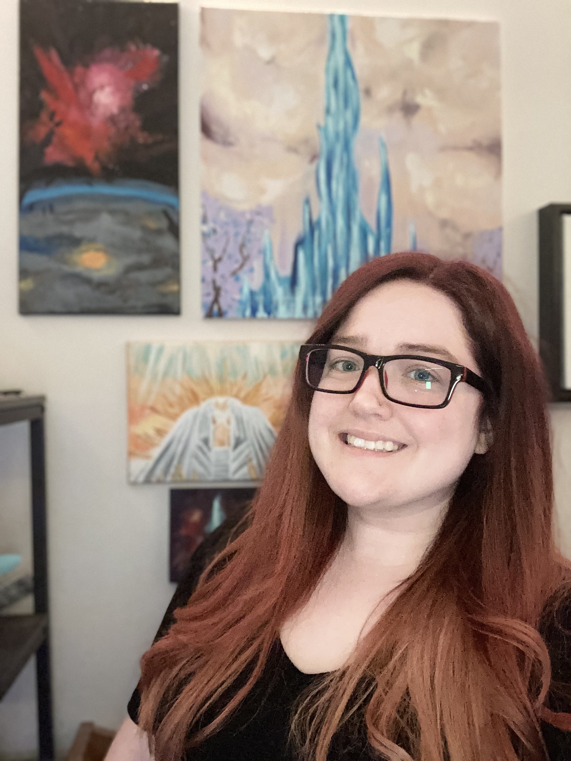 Sarah with art
