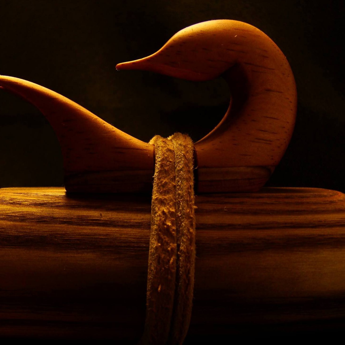Flute saddle ~ Hawk is known for the graceful lines he carves 