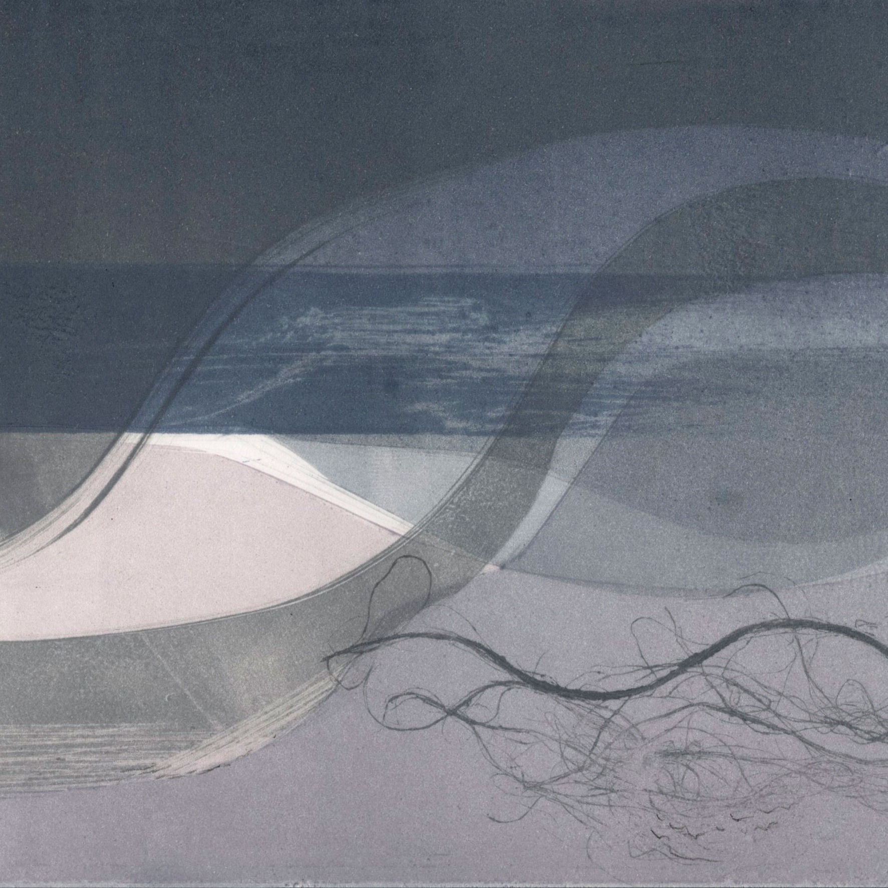 Monotype hand-pulled print, 32.25”X14.5”