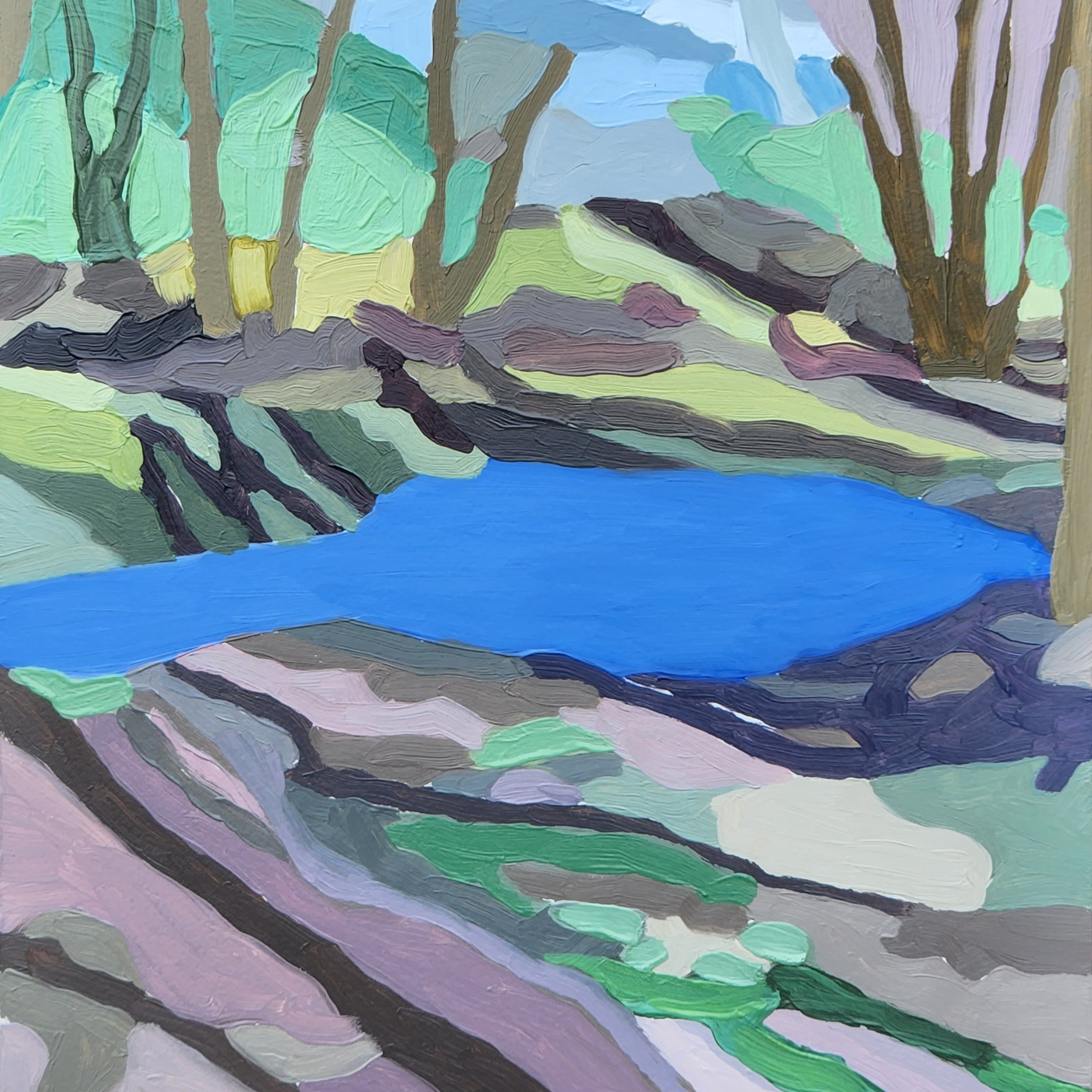 semi-abstract landscape of a vernal pool