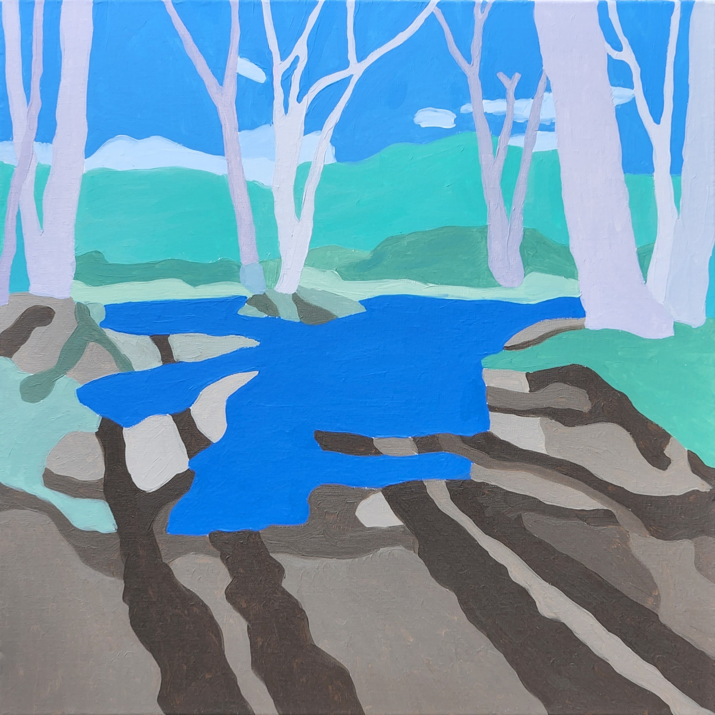 semi-abstract landscape of a vernal pool