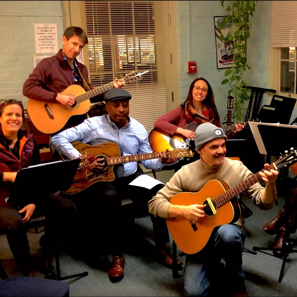Finger-style class  at Passim School of Music