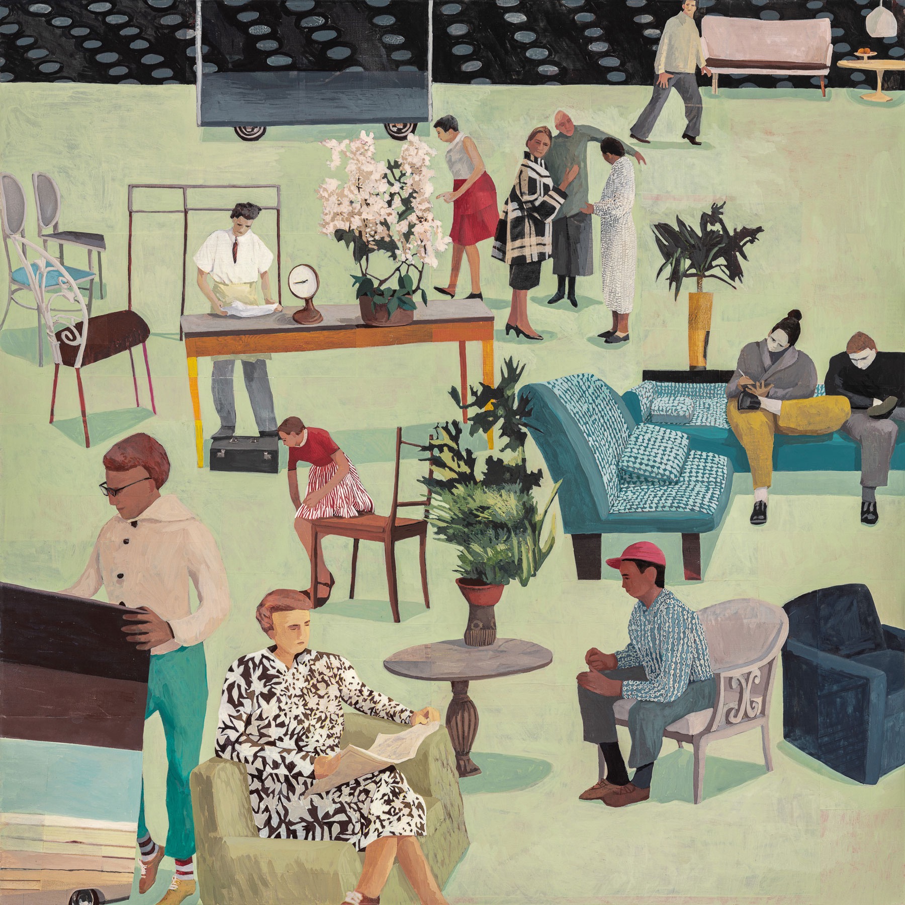 Collage painting titled Hobby Lobby by artist Hannah Morris