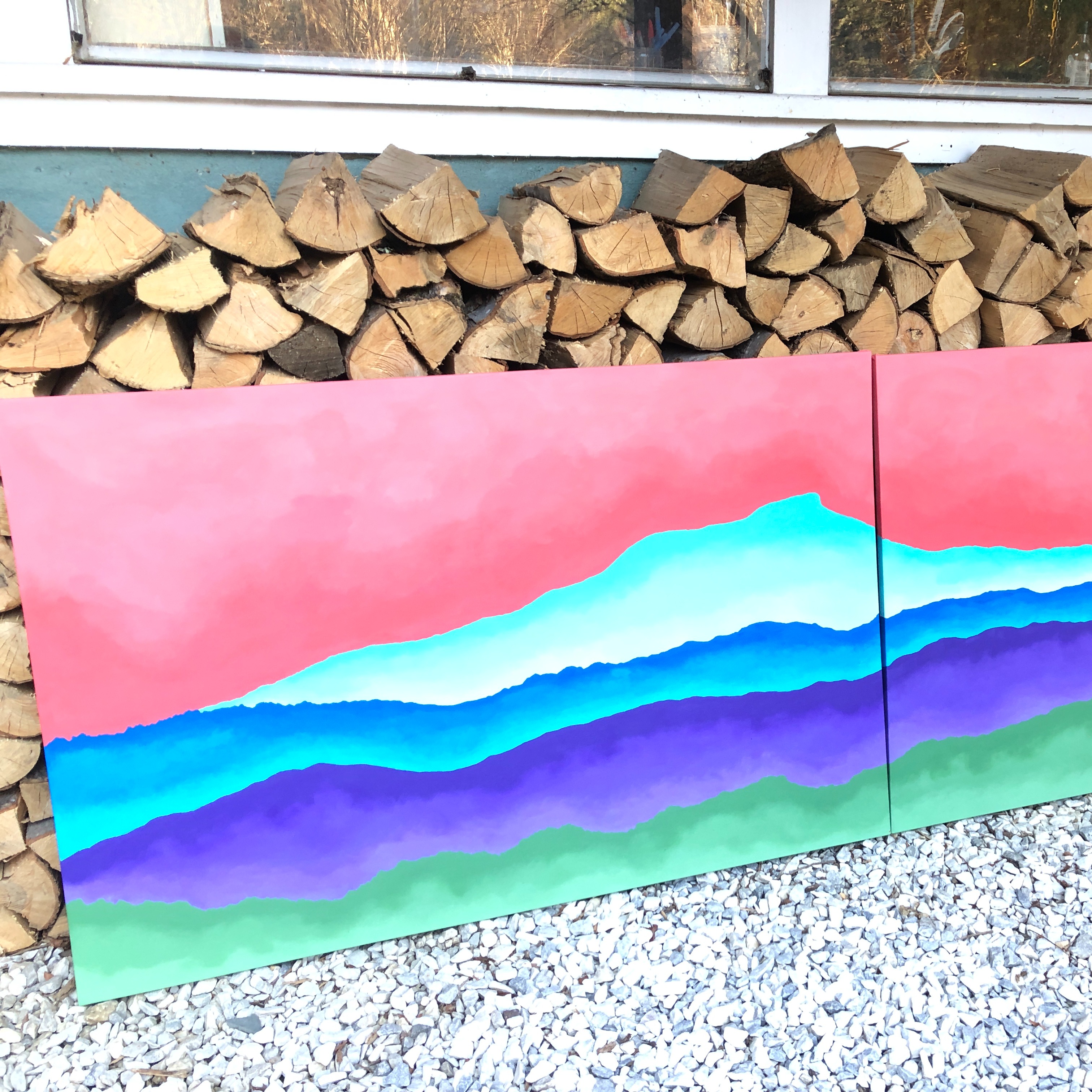 Double mural paintings 