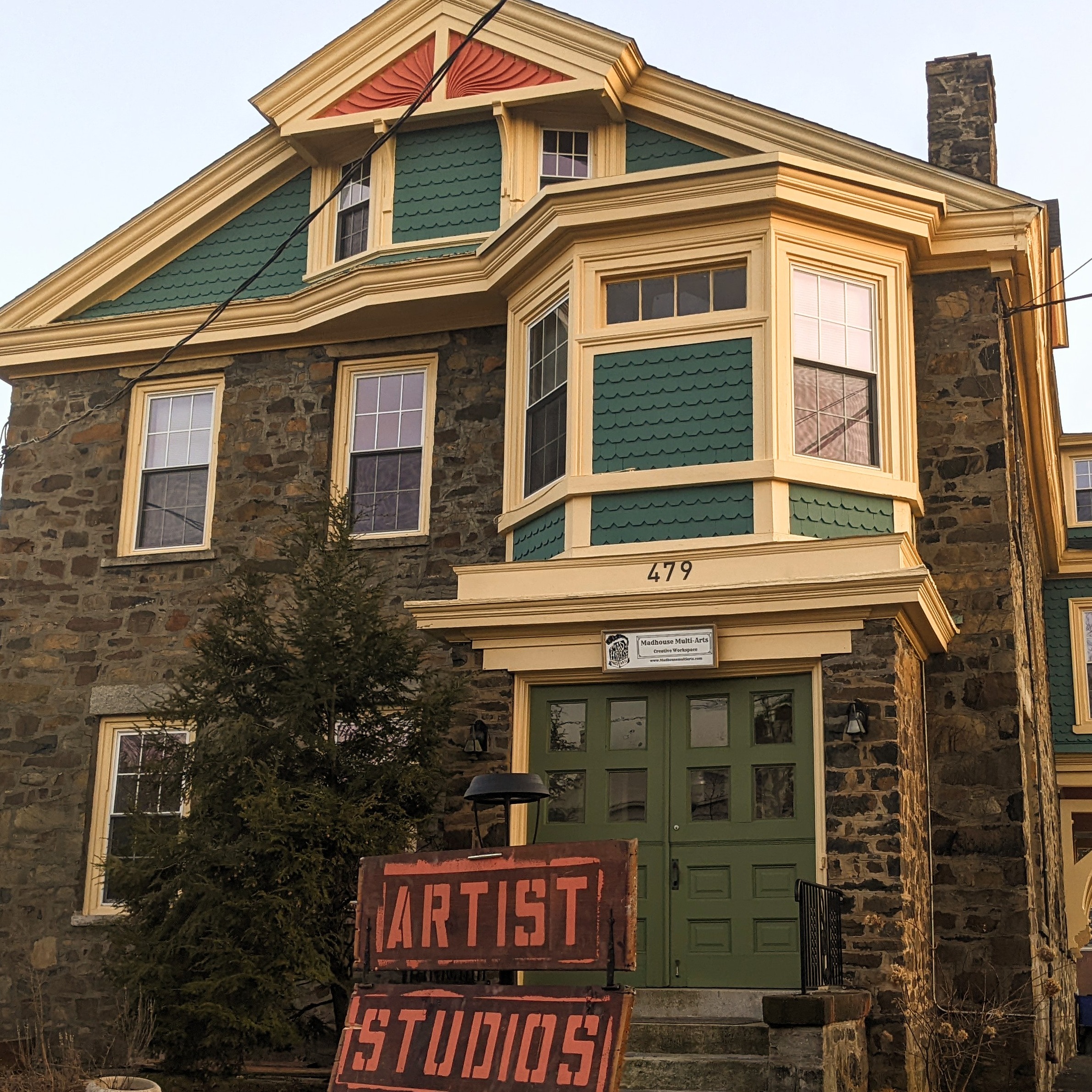 Pictured: The front of the Madhouse Multi-Arts Creative Workspace