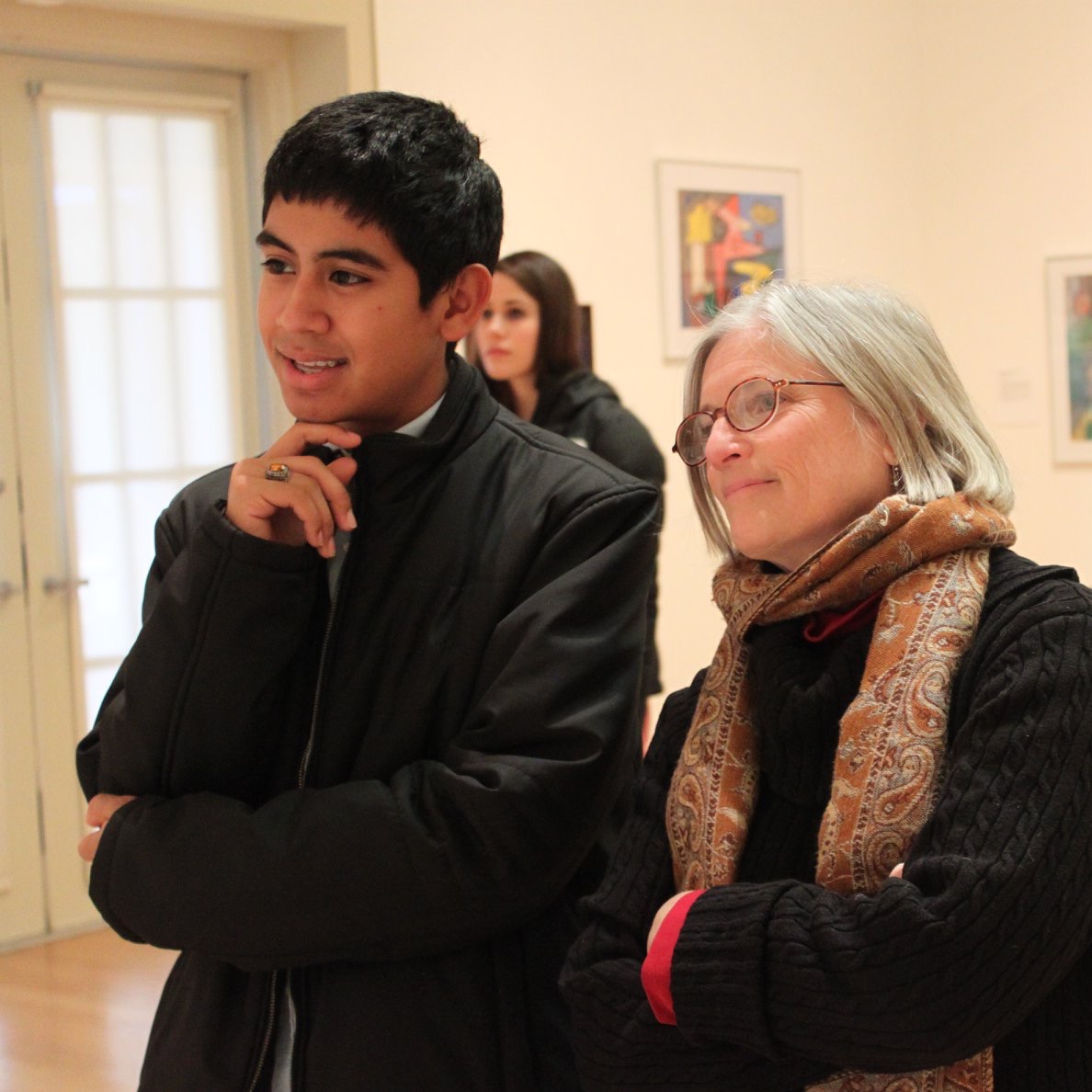 visitors in gallery