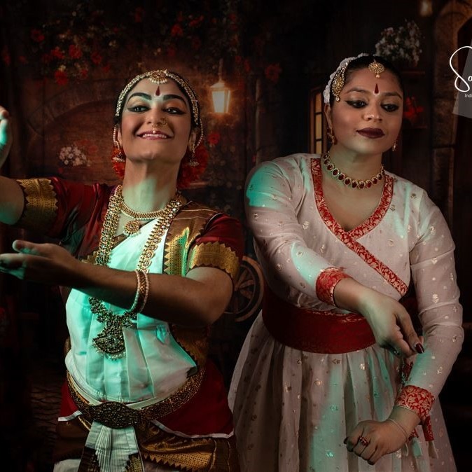 Samadrita (Left) and Meghma (right) are the co-founders of Souls of India, which is a non-profit unincorporated Indian classical creative arts collaboration platform