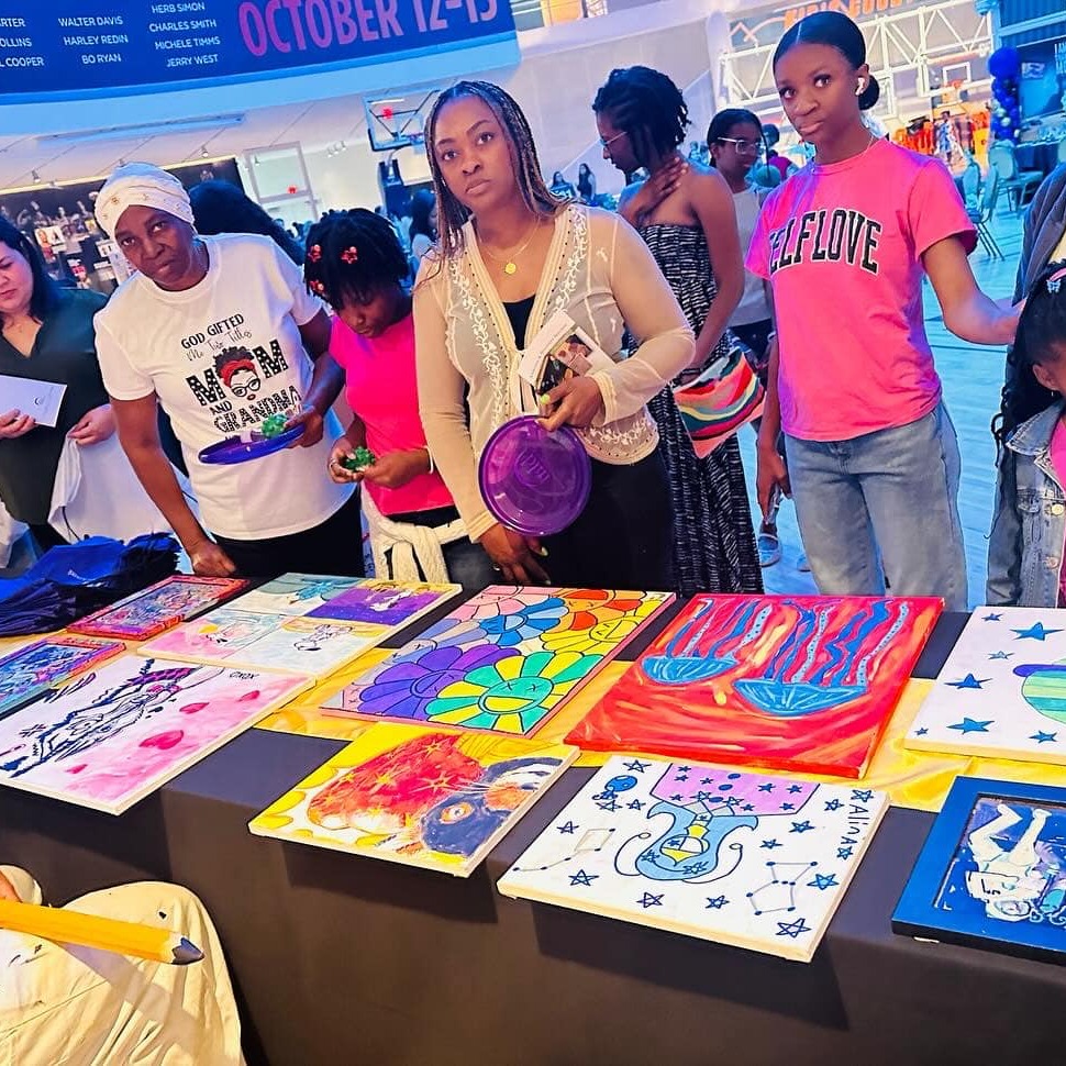 Our Birth of an Artist youth series had the opportunity for your youth to showcase their artwork to the community friends and family . 