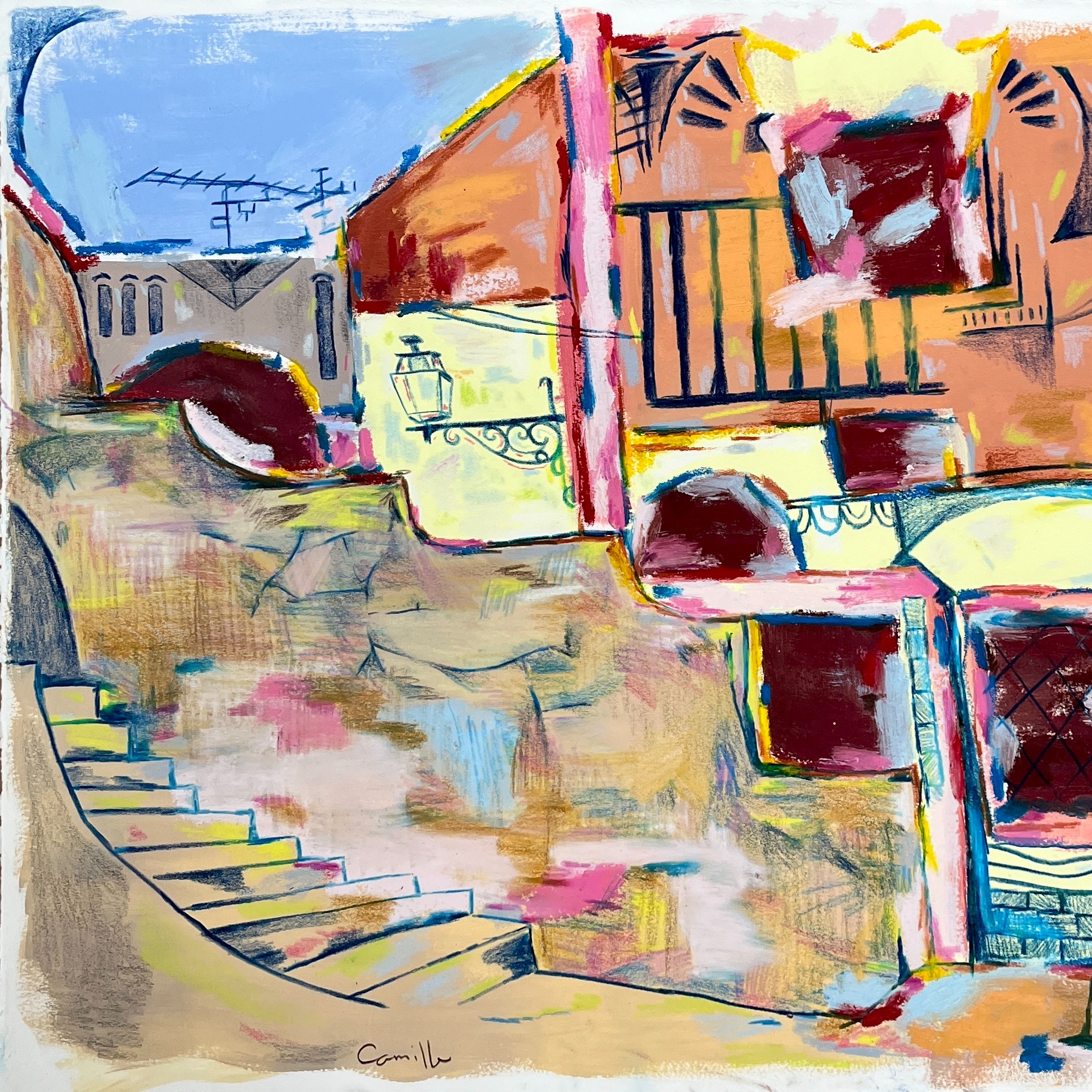 A sensory depiction of earthy colors and shapes collected in the city of Lisbon.
