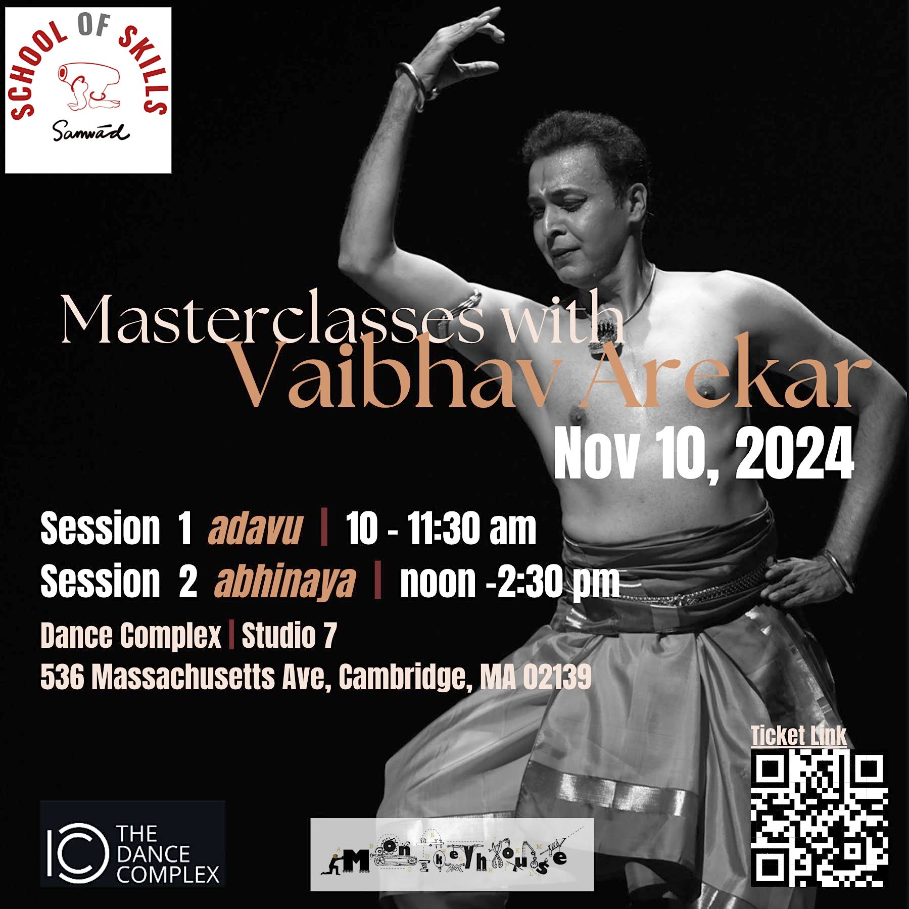 Black poster with image of a male dancer