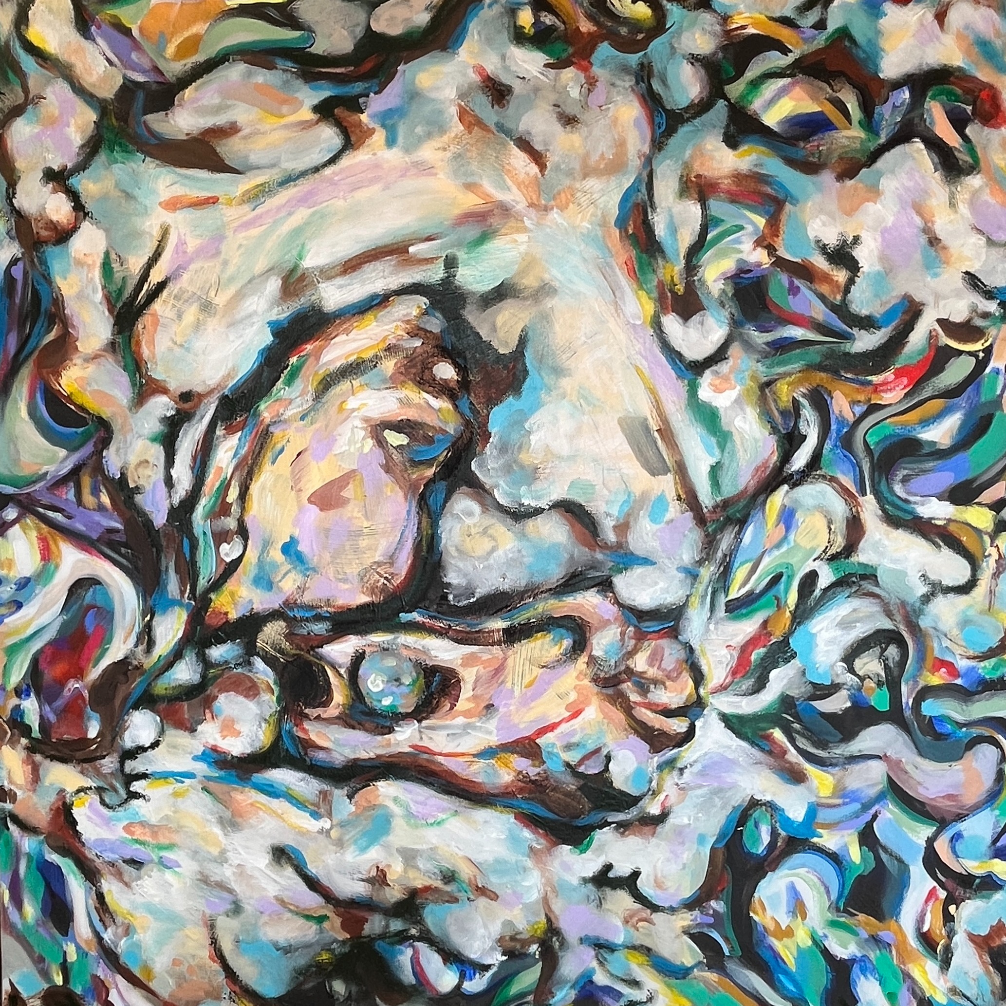Rainbow elements conspire to make a pearl at the center of an oyster.