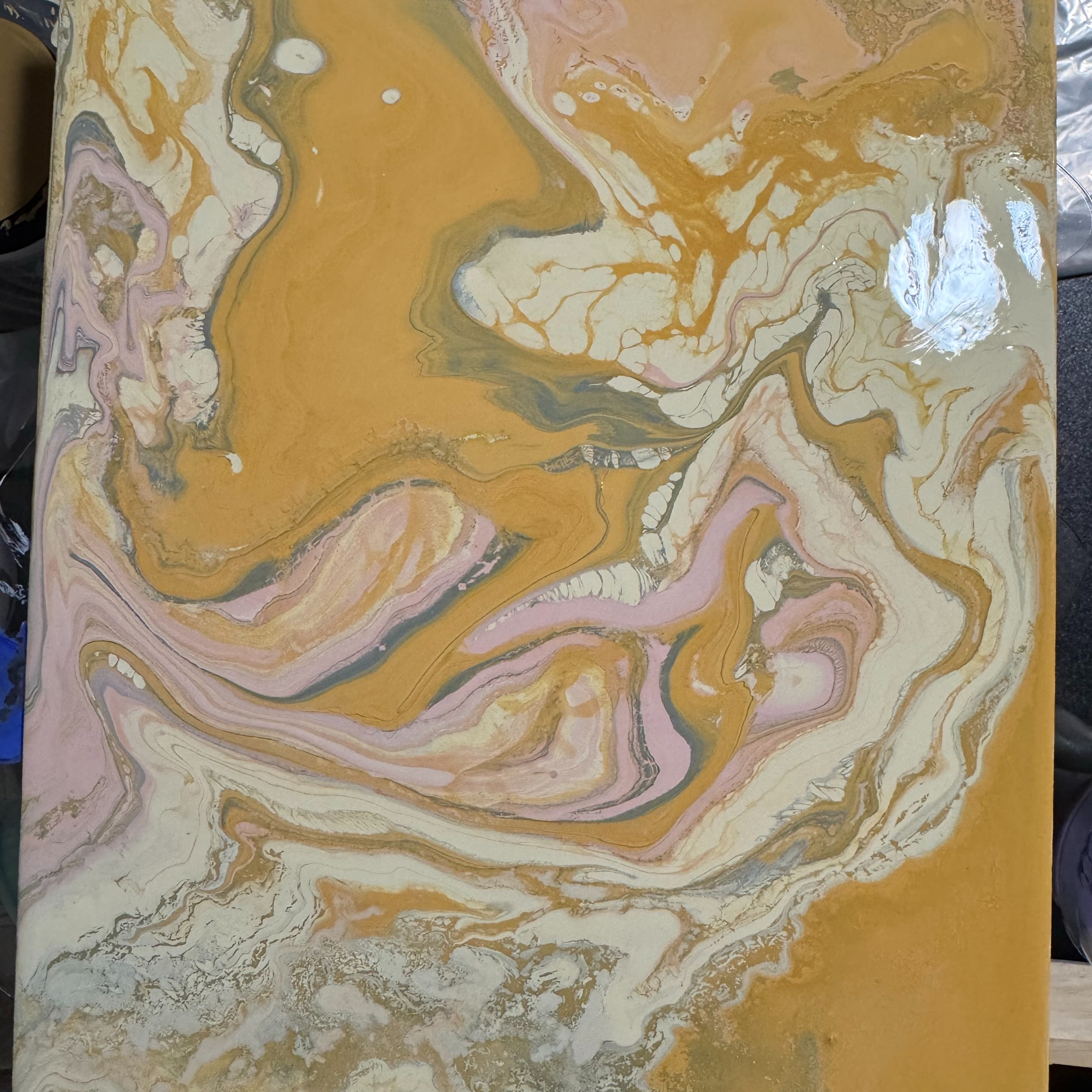 Vibrant Shift of acrylic paint