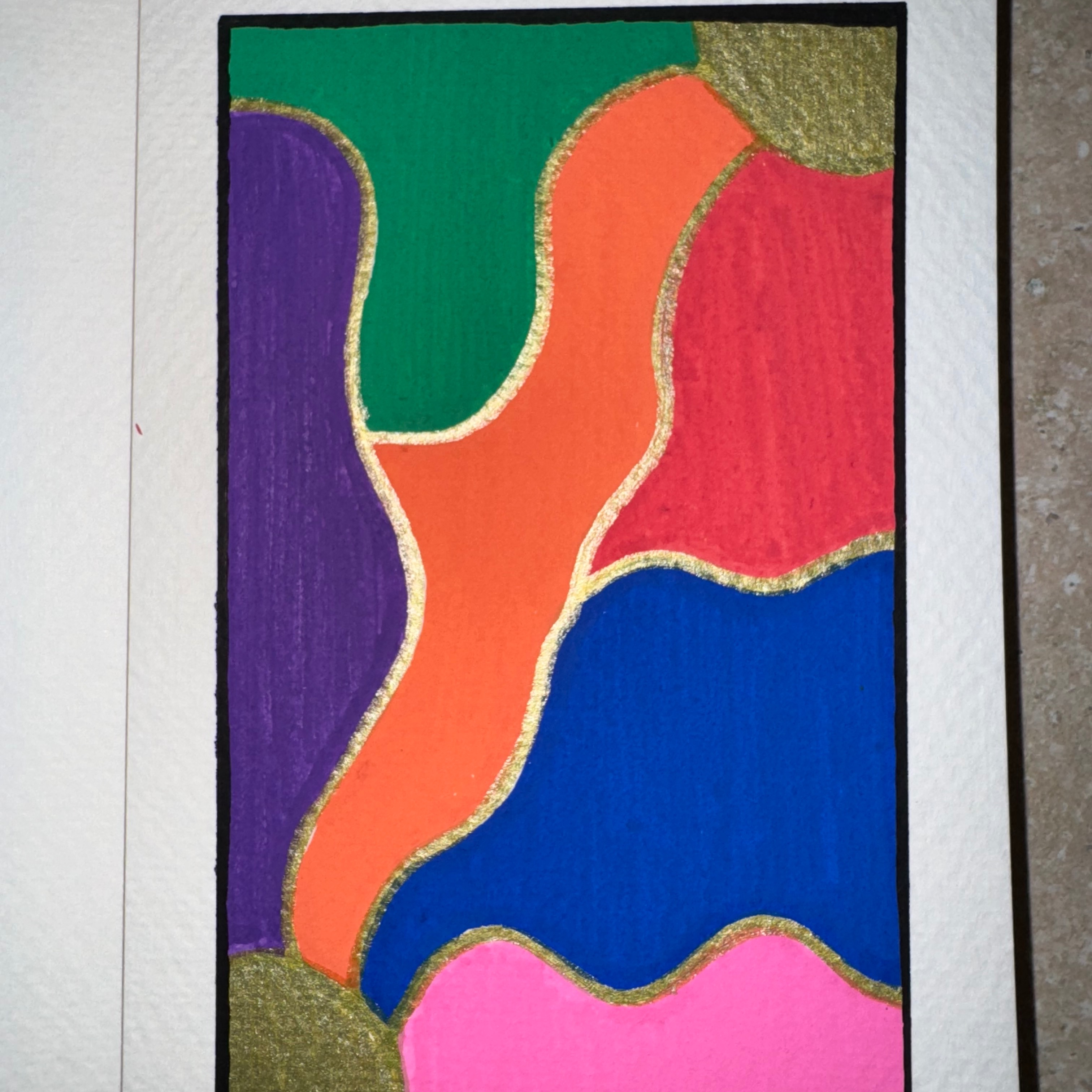 A burst of color representing the pull between two forces of light 