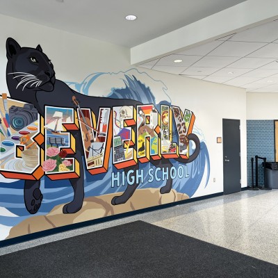 Co-designed and installed with students with support in part by a Mass Cultural Council STARS Residency grant and Beverly Cultural Council grant
